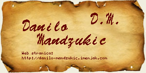 Danilo Mandžukić vizit kartica